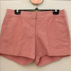 JCrew Pink 100 % cotton shorts chambray